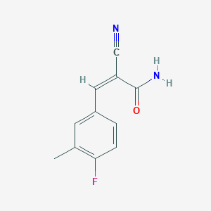 B2586359 (2Z)-2-Cyano-3-(4-fluoro-3-methylphenyl)prop-2-enamide CAS No. 1356817-08-7