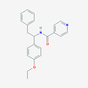 molecular formula C22H22N2O2 B258636 N-[1-(4-ethoxyphenyl)-2-phenylethyl]isonicotinamide 