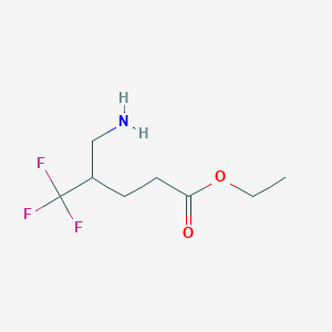 B2586367 Ethyl 4-(aminomethyl)-5,5,5-trifluoropentanoate CAS No. 2287272-31-3