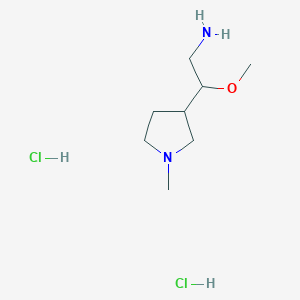 molecular formula C8H20Cl2N2O B2586371 2-Methoxy-2-(1-methylpyrrolidin-3-yl)ethanamine;dihydrochloride CAS No. 2580248-34-4