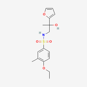 molecular formula C16H21NO5S B2586375 4-ethoxy-N-(2-(furan-2-yl)-2-hydroxypropyl)-3-methylbenzenesulfonamide CAS No. 1396846-37-9