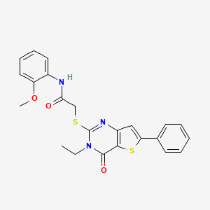 molecular formula C23H21N3O3S2 B2586383 3-methyl-6-({4-[(2-methylphenyl)acetyl]piperazin-1-yl}sulfonyl)-1,3-benzoxazol-2(3H)-one CAS No. 1207030-29-2