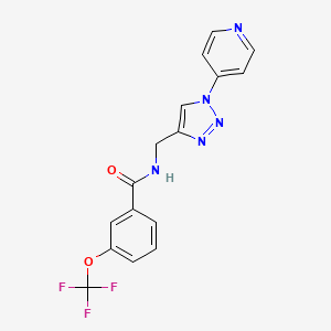 molecular formula C16H12F3N5O2 B2586399 N-((1-(吡啶-4-基)-1H-1,2,3-三唑-4-基)甲基)-3-(三氟甲氧基)苯甲酰胺 CAS No. 2034532-28-8
