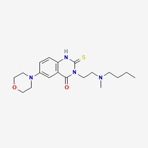 molecular formula C19H28N4O2S B2586415 3-[2-[butyl(methyl)amino]ethyl]-6-(4-morpholinyl)-2-sulfanylidene-1H-quinazolin-4-one CAS No. 689768-59-0
