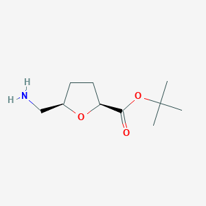 molecular formula C10H19NO3 B2586436 Tert-butyl (2S,5R)-5-(aminomethyl)oxolane-2-carboxylate CAS No. 2137082-44-9