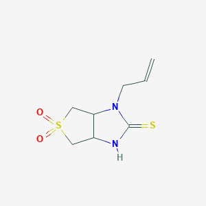 molecular formula C8H12N2O2S2 B2586438 1-allyl-2-mercapto-3a,4,6,6a-tetrahydro-1H-thieno[3,4-d]imidazole 5,5-dioxide CAS No. 499190-27-1