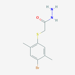 molecular formula C10H13BrN2OS B2586440 2-(4-Bromo-2,5-dimethylphenyl)sulfanylacetohydrazide CAS No. 379254-37-2