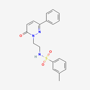 molecular formula C19H19N3O3S B2586460 3-methyl-N-(2-(6-oxo-3-phenylpyridazin-1(6H)-yl)ethyl)benzenesulfonamide CAS No. 921580-35-0