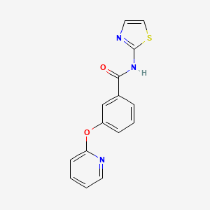 molecular formula C15H11N3O2S B2586461 3-(pyridin-2-yloxy)-N-(thiazol-2-yl)benzamide CAS No. 1797644-33-7