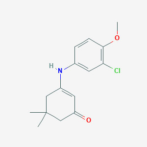 molecular formula C15H18ClNO2 B258649 3-(3-Chloro-4-methoxyanilino)-5,5-dimethylcyclohex-2-en-1-one 