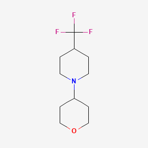 molecular formula C11H18F3NO B2586494 1-(tetrahydro-2H-pyran-4-yl)-4-(trifluoromethyl)piperidine CAS No. 2175978-61-5