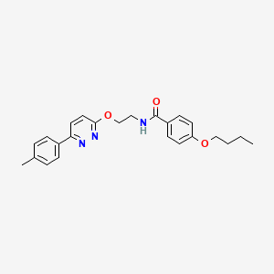 molecular formula C24H27N3O3 B2586495 4-丁氧基-N-(2-{[6-(4-甲苯基)吡啶嗪-3-基]氧}乙基)苯甲酰胺 CAS No. 923107-43-1