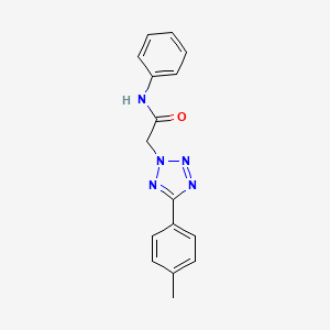 molecular formula C16H15N5O B2586497 2-[5-(4-甲苯基)四唑-2-基]-N-苯基乙酰胺 CAS No. 939922-98-2