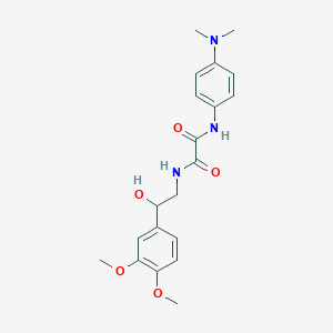 molecular formula C20H25N3O5 B2586505 N1-(2-(3,4-二甲氧基苯基)-2-羟乙基)-N2-(4-(二甲氨基)苯基)草酰胺 CAS No. 1797620-34-8