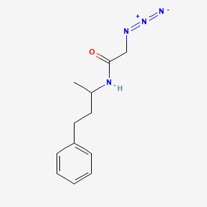molecular formula C12H16N4O B2586521 2-叠氮基-N-(1-甲基-3-苯基丙基)乙酰胺 CAS No. 1553723-60-6