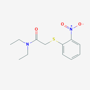 molecular formula C12H16N2O3S B2586522 N,N-二乙基-2-(2-硝基苯硫基)乙酰胺 CAS No. 459206-63-4