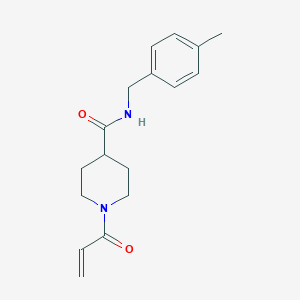 molecular formula C17H22N2O2 B2586524 N-[(4-Methylphenyl)methyl]-1-prop-2-enoylpiperidine-4-carboxamide CAS No. 2361687-56-9