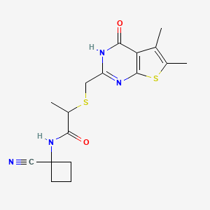 N-(1-cyanocyclobutyl)-2-[({5,6-dimethyl-4-oxo-3H,4H-thieno[2,3-d]pyrimidin-2-yl}methyl)sulfanyl]propanamide