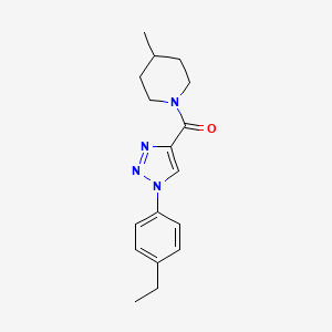 molecular formula C17H22N4O B2586560 (1-(4-乙基苯基)-1H-1,2,3-三唑-4-基)(4-甲基哌啶-1-基)甲酮 CAS No. 1326816-23-2