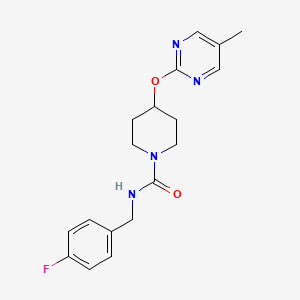 B2586571 N-[(4-Fluorophenyl)methyl]-4-(5-methylpyrimidin-2-yl)oxypiperidine-1-carboxamide CAS No. 2380059-06-1