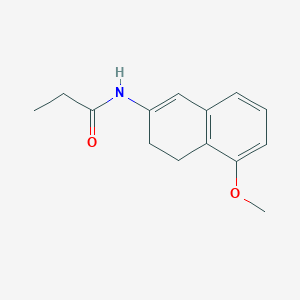 molecular formula C14H17NO2 B2586578 N-(3,4-二氢-5-甲氧基-2-萘基)丙酰胺 CAS No. 1321942-91-9