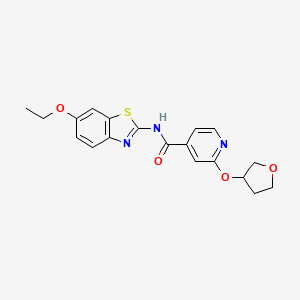 molecular formula C19H19N3O4S B2586580 N-(6-乙氧基苯并[d]噻唑-2-基)-2-((四氢呋喃-3-基)氧基)异烟酰胺 CAS No. 1903011-82-4