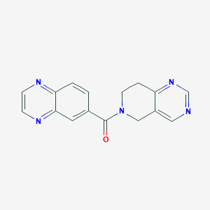 molecular formula C16H13N5O B2586586 (7,8-二氢吡啶并[4,3-d]嘧啶-6(5H)-基)(喹喔啉-6-基)甲酮 CAS No. 1796946-79-6
