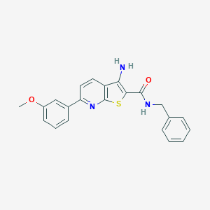 molecular formula C22H19N3O2S B258659 3-amino-N-benzyl-6-(3-methoxyphenyl)thieno[2,3-b]pyridine-2-carboxamide 