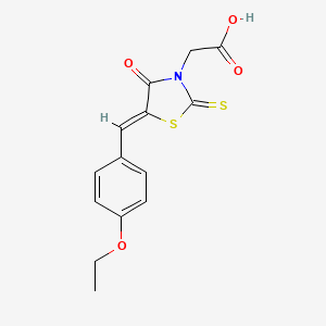 B2586593 [(5Z)-5-(4-ethoxybenzylidene)-4-oxo-2-thioxo-1,3-thiazolidin-3-yl]acetic acid CAS No. 313530-07-3