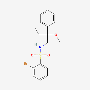 molecular formula C17H20BrNO3S B2586605 2-bromo-N-(2-methoxy-2-phenylbutyl)benzenesulfonamide CAS No. 1797339-86-6