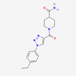 molecular formula C17H21N5O2 B2586621 1-{[1-(4-ethylphenyl)-1H-1,2,3-triazol-4-yl]carbonyl}piperidine-4-carboxamide CAS No. 1326880-68-5