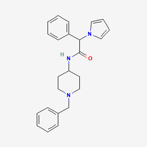 molecular formula C24H27N3O B2586633 N-(1-benzylpiperidin-4-yl)-2-phenyl-2-(1H-pyrrol-1-yl)acetamide CAS No. 1351585-41-5