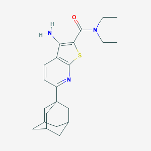 molecular formula C22H29N3OS B258664 6-(1-adamantyl)-3-amino-N,N-diethylthieno[2,3-b]pyridine-2-carboxamide 