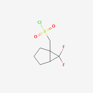 molecular formula C7H9ClF2O2S B2586644 (6,6-二氟-1-双环[3.1.0]己基)甲磺酰氯 CAS No. 2253640-63-8