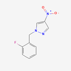 molecular formula C10H8FN3O2 B2586664 1-(2-氟苄基)-4-硝基-1H-吡唑 CAS No. 333311-67-4
