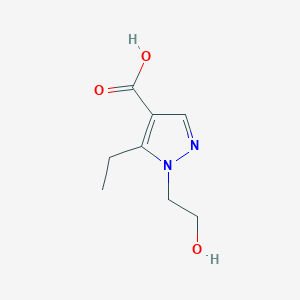 B2586666 5-ethyl-1-(2-hydroxyethyl)-1H-pyrazole-4-carboxylic acid CAS No. 1152571-27-1