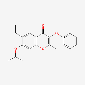 molecular formula C21H22O4 B2586671 6-乙基-2-甲基-3-苯氧基-7-(丙-2-基氧基)-4H-色满-4-酮 CAS No. 315233-13-7