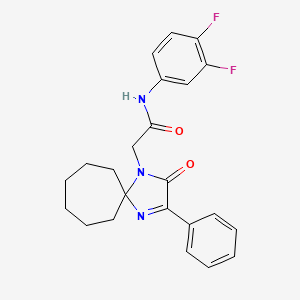 N-(3,4-Difluorophenyl)-2-{2-oxo-3-phenyl-1,4-diazaspiro[4.6]undec-3-EN-1-YL}acetamide