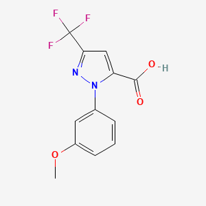 molecular formula C12H9F3N2O3 B2586675 1-(3-甲氧基苯基)-3-(三氟甲基)--1H-吡唑-5-羧酸 CAS No. 2251053-60-6