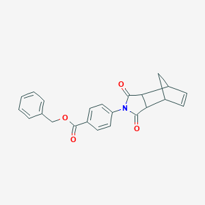 molecular formula C23H19NO4 B258668 benzyl 4-(1,3-dioxo-1,3,3a,4,7,7a-hexahydro-2H-4,7-methanoisoindol-2-yl)benzoate 