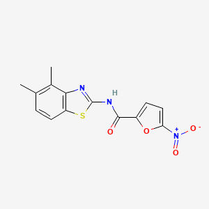 molecular formula C14H11N3O4S B2586682 N-(4,5-二甲基苯并[d]噻唑-2-基)-5-硝基呋喃-2-甲酰胺 CAS No. 864860-77-5