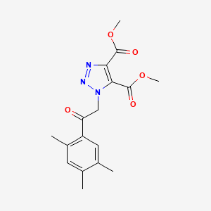 molecular formula C17H19N3O5 B2586686 1-[2-氧代-2-(2,4,5-三甲苯基)乙基]-1H-1,2,3-三唑-4,5-二甲酸二甲酯 CAS No. 1923140-29-7