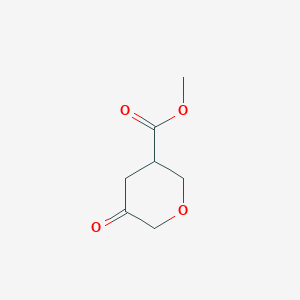 molecular formula C7H10O4 B2586711 5-氧代氧杂环己烷-3-羧酸甲酯 CAS No. 127956-19-8