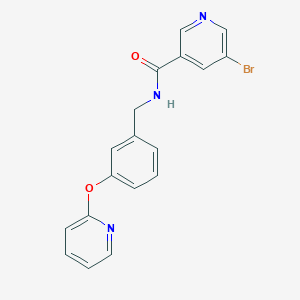 molecular formula C18H14BrN3O2 B2586717 5-bromo-N-(3-(pyridin-2-yloxy)benzyl)nicotinamide CAS No. 1797341-45-7