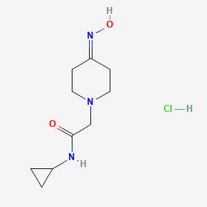 N-cyclopropyl-2-[4-(hydroxyimino)piperidin-1-yl]acetamide hydrochloride