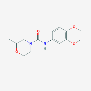 molecular formula C15H20N2O4 B2586722 N-(2,3-二氢-1,4-苯并二氧杂环-6-基)-2,6-二甲基吗啉-4-甲酰胺 CAS No. 865659-49-0