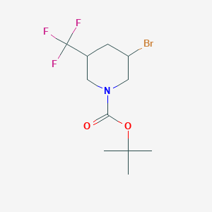 molecular formula C11H17BrF3NO2 B2586724 Tert-butyl 3-bromo-5-(trifluoromethyl)piperidine-1-carboxylate CAS No. 2138428-46-1