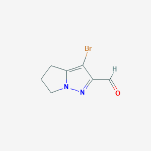 B2586734 3-Bromo-5,6-dihydro-4H-pyrrolo[1,2-b]pyrazole-2-carbaldehyde CAS No. 1782483-64-0