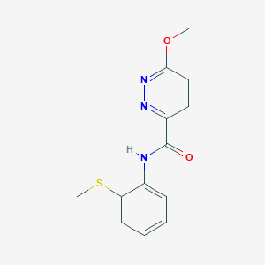 molecular formula C13H13N3O2S B2586737 6-甲氧基-N-(2-(甲硫基)苯基)哒嗪-3-甲酰胺 CAS No. 1251561-69-9