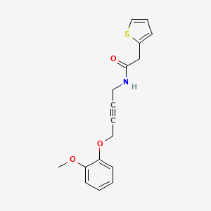 molecular formula C17H17NO3S B2586749 N-(4-(2-甲氧基苯氧基)丁-2-炔-1-基)-2-(噻吩-2-基)乙酰胺 CAS No. 1421505-53-4
